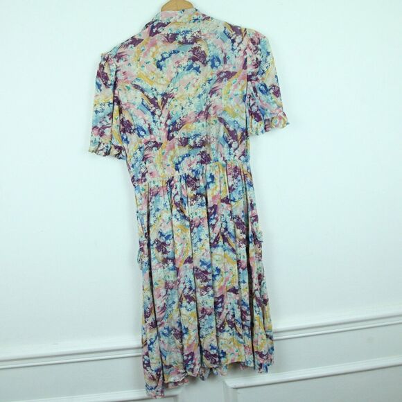 Vintage Small Dress Floral Ruffle Coquette Handmade 30s Cottagecore Dainty - Picture 11 of 12